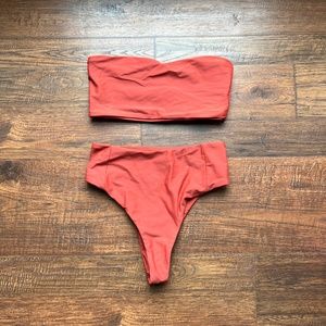 Abysse swim Womens Bardot Top & Benson Bottom XS Sahara